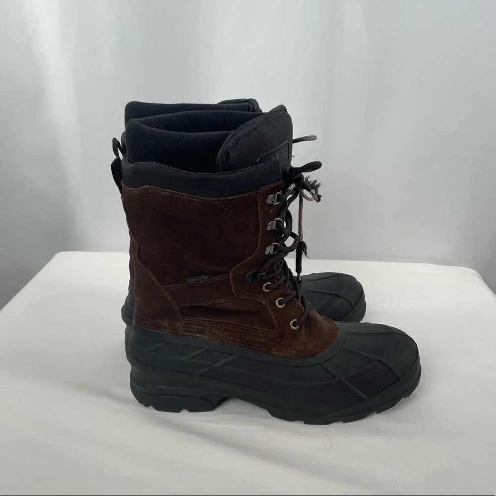 Kamik Suede Nation Wide Snow Boot in Dark Brown‎ Size 12